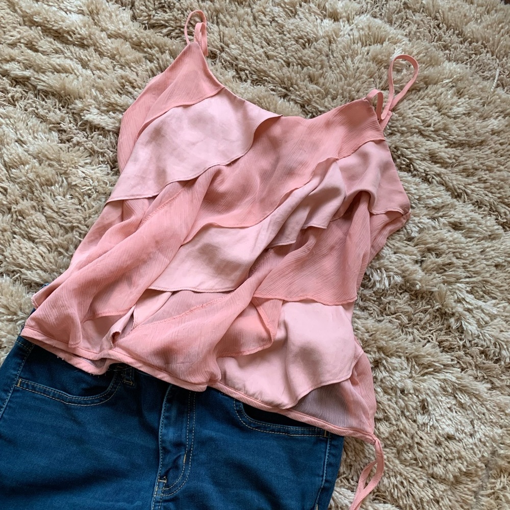 ❤️American Eagle Outfitters Tank Top Ruffle Blouse